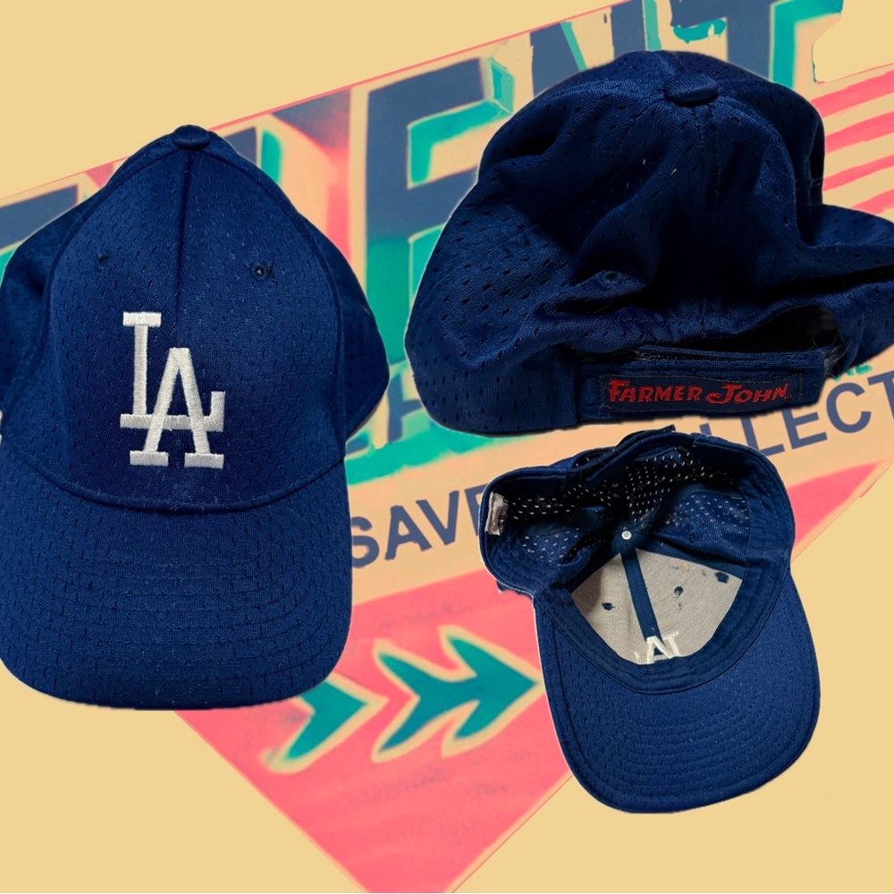 Los Angeles Dodgers Cap LA Royal Blue Adjustable Hook Loop Strap Farmer jones
